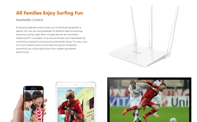 Tenda F3 Wireless Router 300Mbps 3 Antena